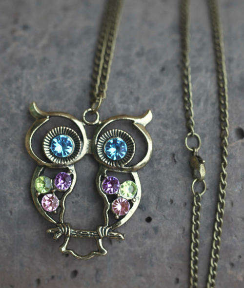 Vintage Style Owl Pendant Necklace