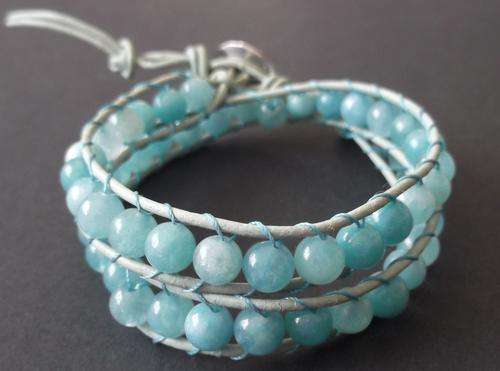 Friendship Wrap-around Blue Stone Bracelet