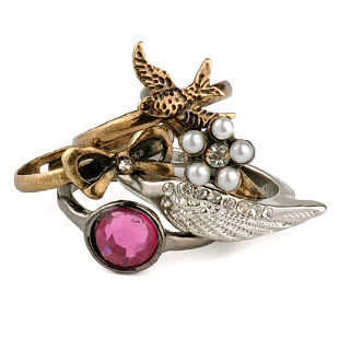 5 Piece Vintage Style Stacking Ring