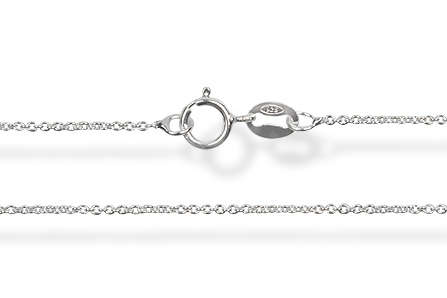 925 Silver Cable Oval Chain 60cm