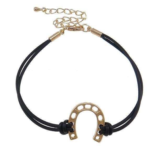 New trend! Horse Shoe Flat Charm Bracelet