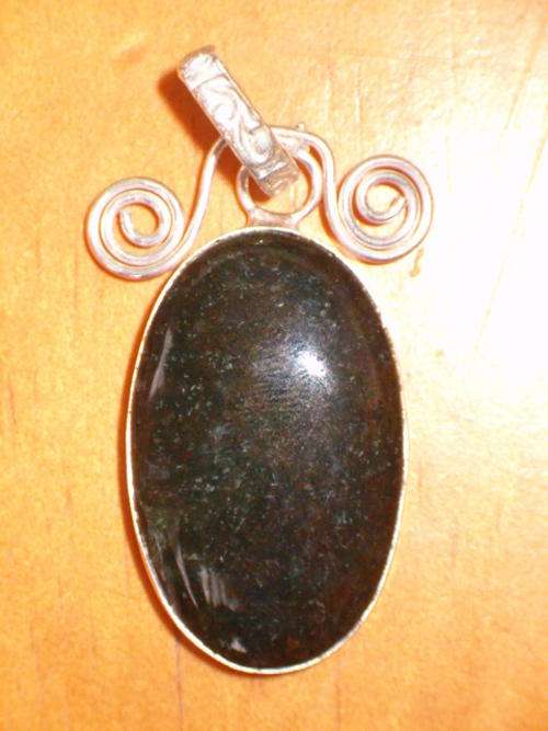 MOSS AGATE 925 SILVER PENDANT
