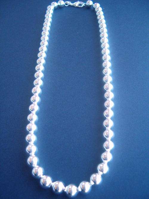 925 EP Silver 8mm Ball Necklace
