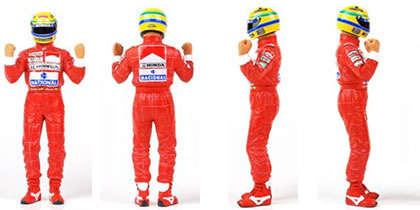 Ayrton Senna Figure - Honda Overalls 1991 - Stood with Arms Raised