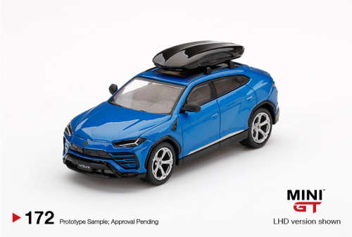 Lamborghini Urus With Roof Box - Eleos Blue