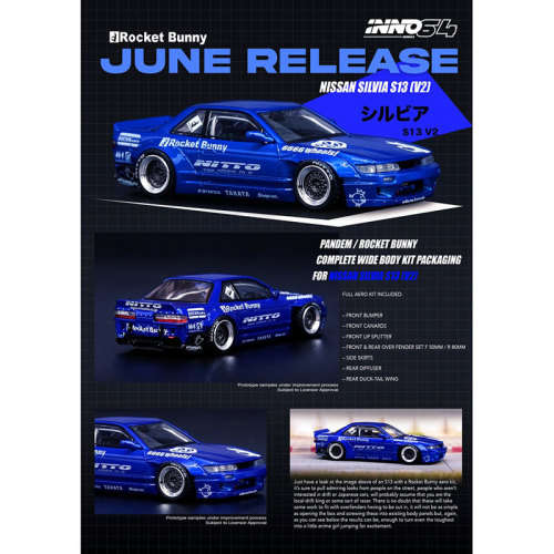 Nissan Silvia S13 V2 Pandem Rocket Bunny - Blue Metallic