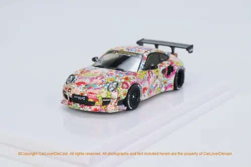 Porsche 997 LBWK Jaden.C Sunflowers Carloverdiecast Special Edition Model With Special Packaging Box