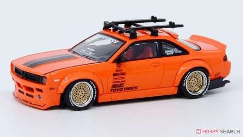 Nissan Silvia S14 Rocket Bunny Boss Aero w/Roof Rack and Bicycles