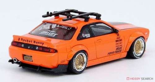 Nissan Silvia S14 Rocket Bunny Boss Aero w/Roof Rack and Bicycles