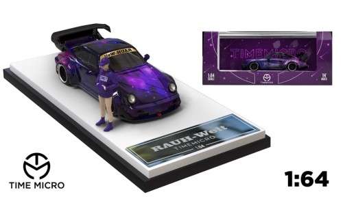 Porsche 911 (964) Starry Sky - Purple with Figurine