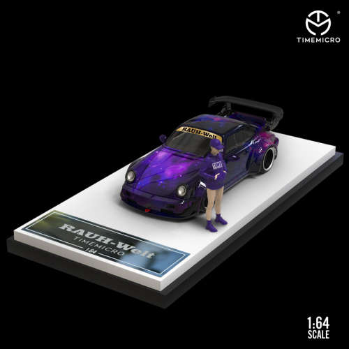 Porsche 911 (964) Starry Sky - Purple with Figurine