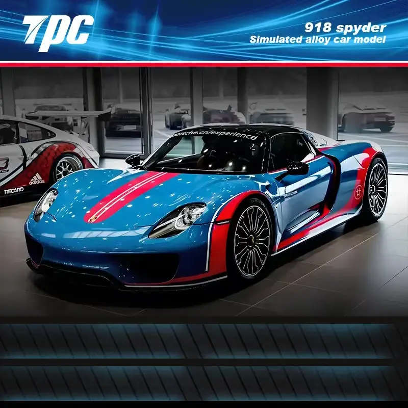 Porsche 918 Spyder - Blue with Red livery