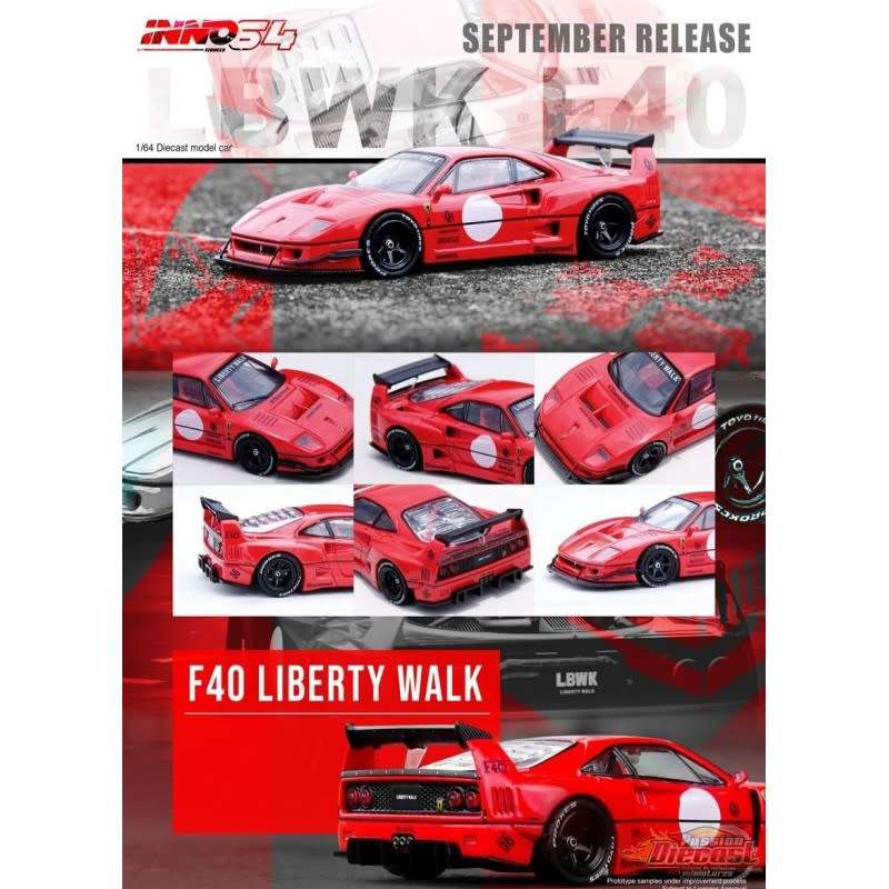 Ferrari LBWK (Liberty Walk) F40 - Red with Graphics