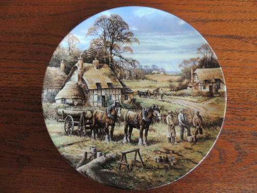 WEDGEWOOD LIMITED EDITION PLATE "WINTER LOGGING" - 27CM