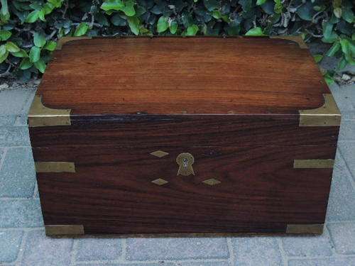 SOLID ROSEWOOD HAND CRAFTED TRAVELLING WRITING CABINET - UNIQUE ITEM, HIGHLY COLLECTABLE!