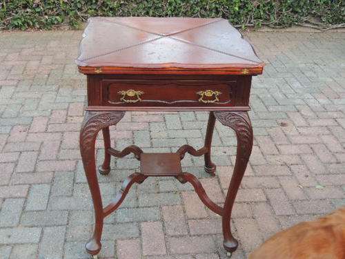 WALNUT ENVELOPE CARD TABLE - SPRING SALE - REDUCED