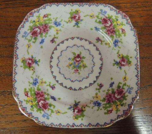 ROYAL ALBERT TEA PLATE - 'PETIT POINT CHINA'