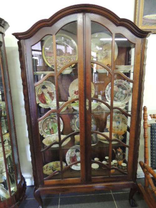 IMBUIA GABLETOP DISPLAY CABINET - CLEARANCE SALE !!!