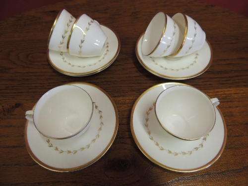 ROYAL DOULTON - SET OF 6 COFFEE DUOS - "COVINGTON"