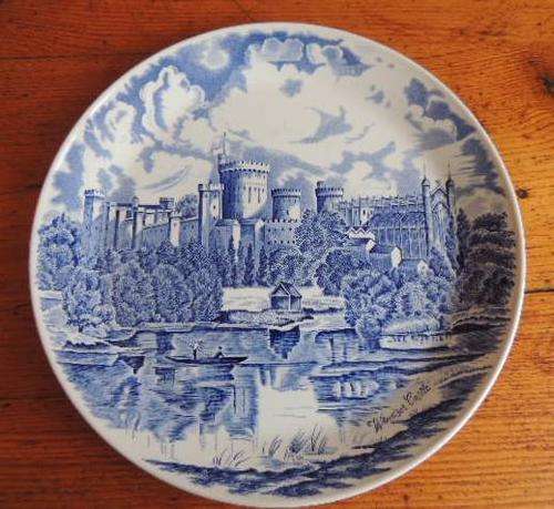 JOHNSONS BLUE & WHITE PLATE - " WINDSOR CASTLE " - 25cm