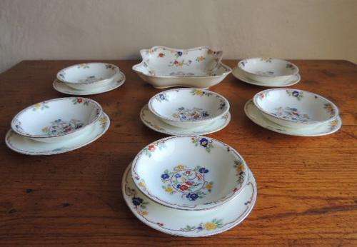 GRAFTON CHINA - HENWOODS FRUIT SET 13 PIECES