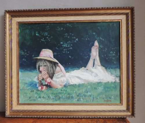 JOHN SMITH OIL ON BOARD, ORIGINAL FRAME - GORGEOUS PAINTING