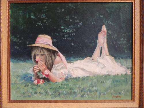 JOHN SMITH OIL ON BOARD, ORIGINAL FRAME - GORGEOUS PAINTING