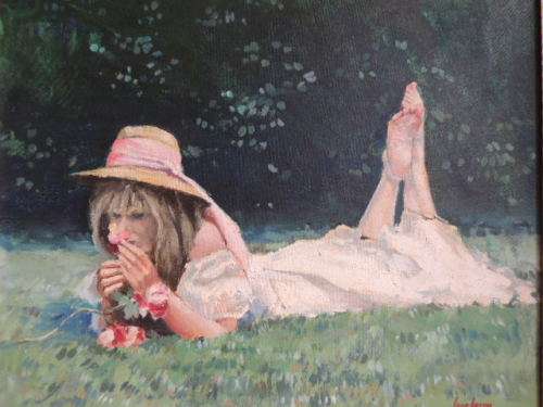 JOHN SMITH OIL ON BOARD, ORIGINAL FRAME - GORGEOUS PAINTING
