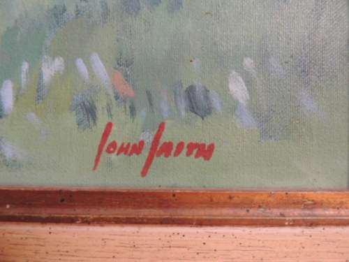 JOHN SMITH OIL ON BOARD, ORIGINAL FRAME - GORGEOUS PAINTING