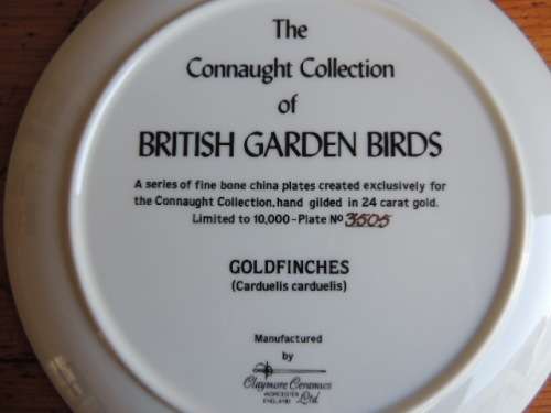 CONNAUGHT COLLECTION OF ENGLISH GARDEN BIRDS - "GOLDFINCHES"