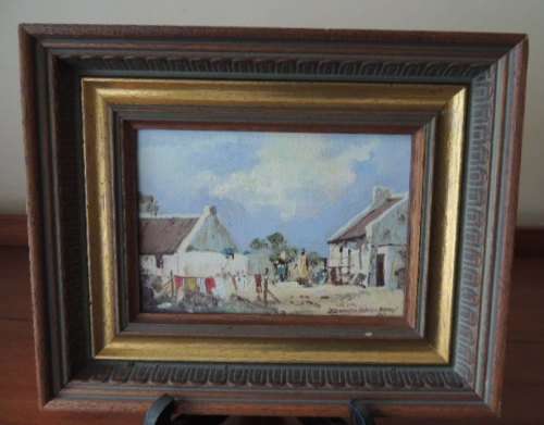 FRANCOIS BADENHORST FRAMED OIL ON BOARD - CAPE DUTCH STYLE