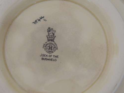 ROYAL DOULTON BOWL - "JOCK OF THE BUSHVELD" For Barb only