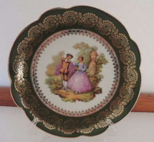 LIMOGE PLATE SIGNED "FRAGONARS" - For Ramshorn
