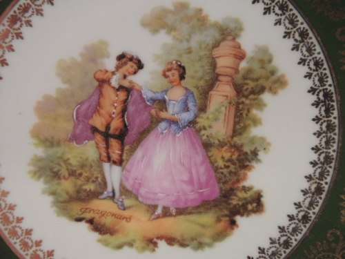 LIMOGE PLATE SIGNED "FRAGONARS" - For Ramshorn