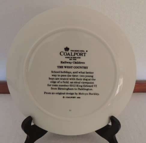 COALPORT RAILWAY CHILDREN PLATE - "THE WEST COUNTRY" - BOXED