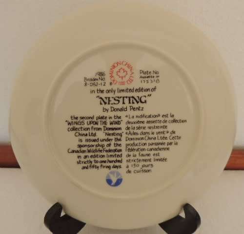 DOMINION CHINA LTD ONTARIA CANADA PLATE - "NESTING" - BOXED WITH COA