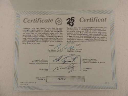 DOMINION CHINA LTD ONTARIA CANADA PLATE - "COURTSHIP" - BOXED WITH COA