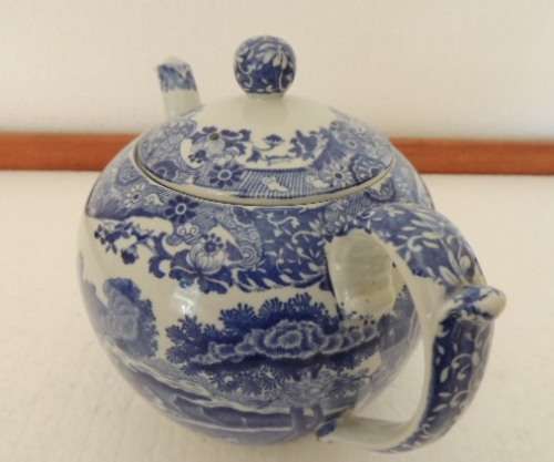 COPELAND SPODE'S ITALIAN BLUE - ROUND TEA POT