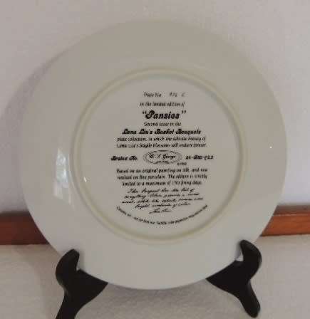 "PANSIES" PLATE NUMBER TWO FROM "LENA LIU'S BASKET BOUQUETS" FABULOUS
