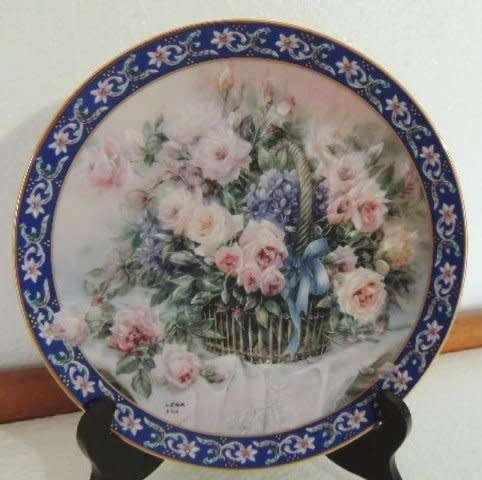"ROSES" PLATE NUMBER ONE FROM "LENA LIU'S BASKET BOUQUETS" FABULOUS