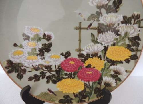 FRANKLIN MINT BIRDS & FLOWERS OF THE ORIENT COLLECTOR PLATE - BY NAOKO NOBATA