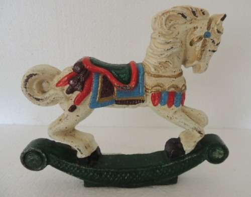 VINTAGE DOORSTOPPER - ROCKING HORSE reserved for marvellous things