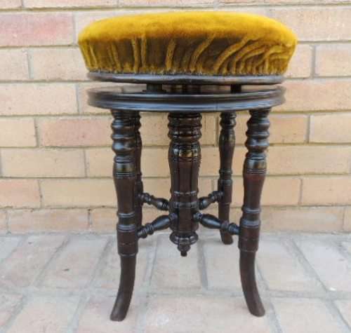 MUSIC/PIANO STOOL REVOLVING - VICTORIAN ERA