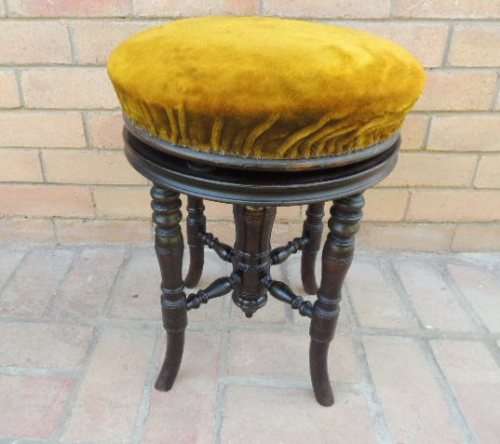 MUSIC/PIANO STOOL REVOLVING - VICTORIAN ERA