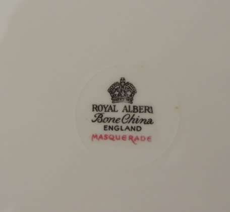 ROYAL ALBERT 21 PIECE TEA SET - "MASQUERADE" THIS WILL NOT BE LISTED AGAIN