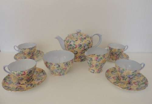 SHELLEY CHINTZ TEA SET - "SUMMER GLORY"