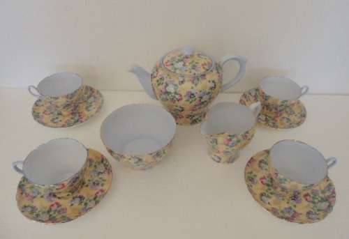 SHELLEY CHINTZ TEA SET - "SUMMER GLORY"