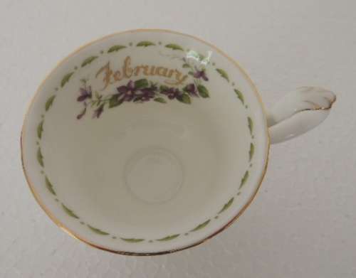 ROYAL ALBERT FLOWER OF THE MONTH TEA DUO - "FEBRUARY - VIOLETS"