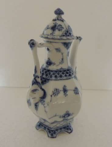 ROYAL COPENHAGEN BLUE FLUTED  FULL LACE COFFEE/CHOCOLATE POT - Reserved for Louky