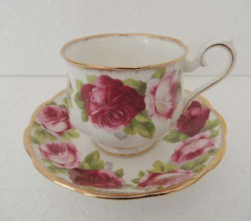 ROYAL ALBERT TRIO - "OLD ENGLISH ROSE"  - 2 AVAILABLE